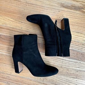 Dune London Black Suede Ankle Boots size 39